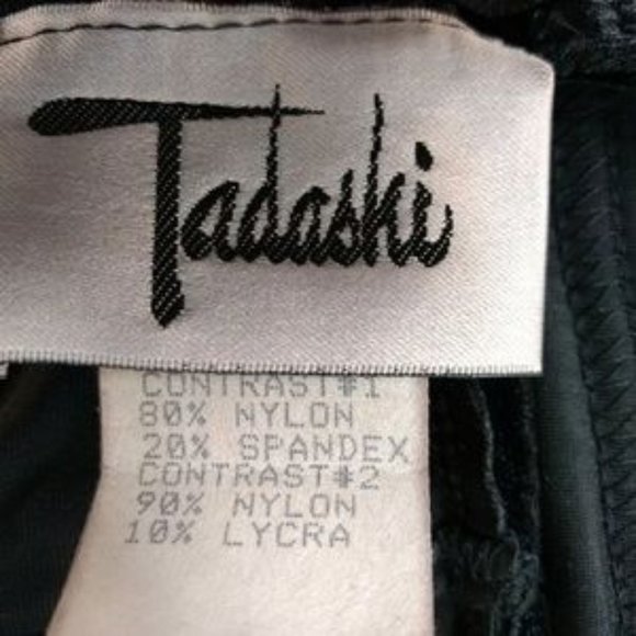 BLACK TADASHI COCKTAIL DRESS with mesh sleeves - Picture 4 of 8